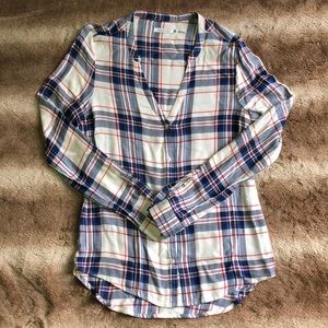 Kenneth Cole Reaction Plaid Button Up, Size XS